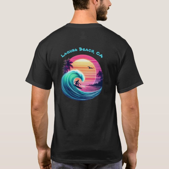 Camiseta Passear a onda ao pôr do sol (Verso)