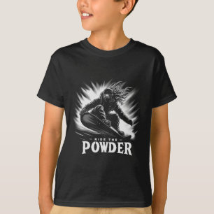 Camiseta Passear A Teia Do Snowboard Em Pó - Snowboarder Si