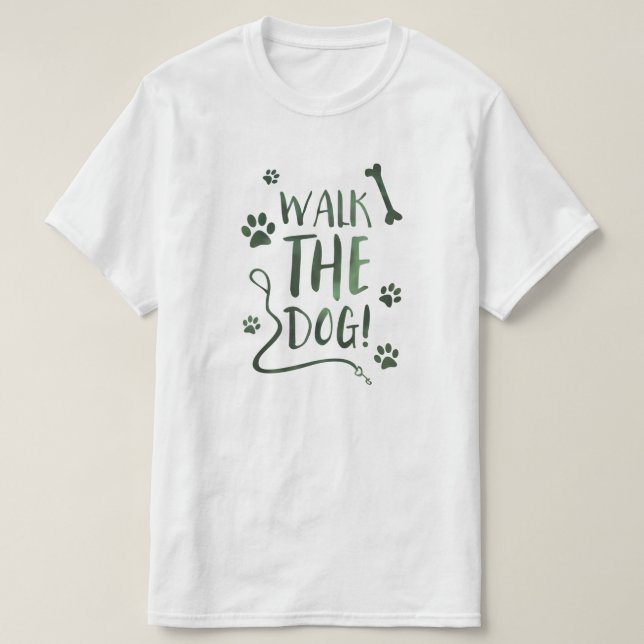 Camiseta passear com o cachorro (Frente do Design)
