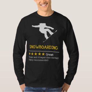 Camiseta Passear para Rir: Snowboard - Mais barato, mais rá