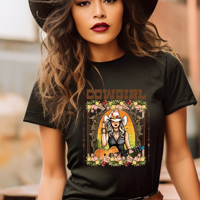 Camiseta Passear pelo Sol: Aventura de Cowgirl Ocidental (Criador carregado)