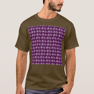 Camiseta Passear um Gator de Bicicleta Roxo do Pescoço de B
