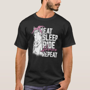 Camiseta Passeio a Cavalo Comer Dormir Cavalgar Repetir