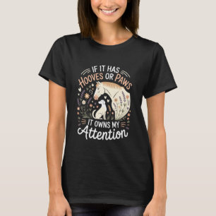 Camiseta Passeio a Cavalo para Cavaleiro Cachorro Fofo & Ca