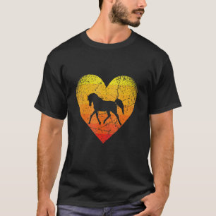 Camiseta passeio a cavalo vintage coração retrô