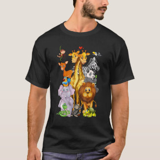 Camiseta Passeio ao Zoológico Animais Fofos do Zoológico
