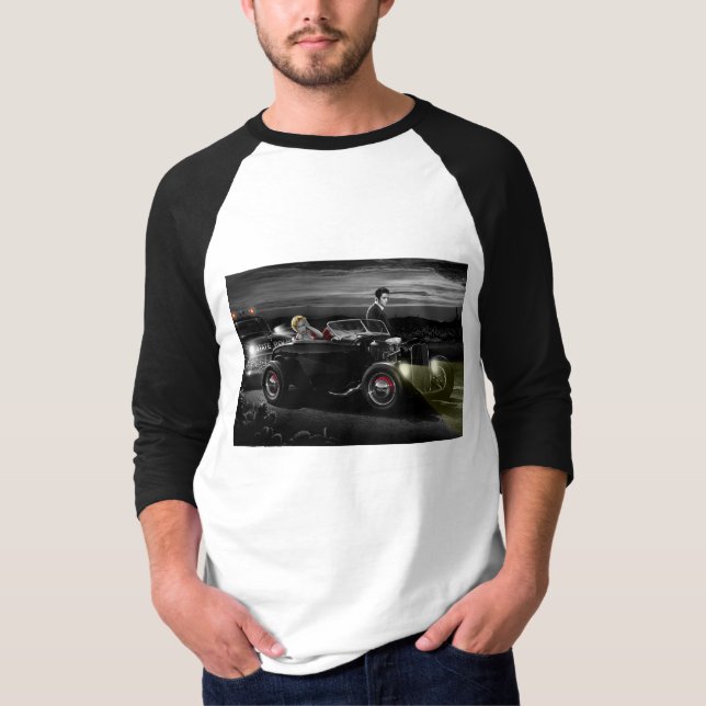 Camiseta Passeio B&W da alegria (Frente)