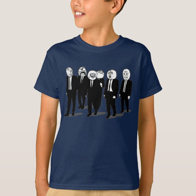 Camiseta passeio cómico das caras do meme da raiva (Frente)