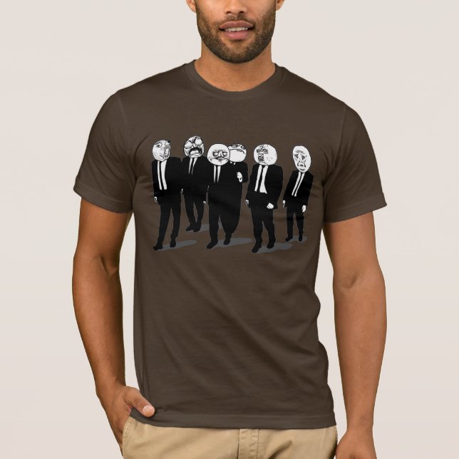 Camiseta passeio cómico das caras do meme da raiva (Frente)