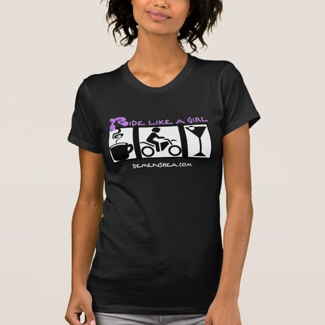 Camiseta passeio como um menina-café-passeio-martini! (Frente)