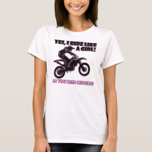 Camiseta Passeio como um t-shirt do motocross da bicicleta