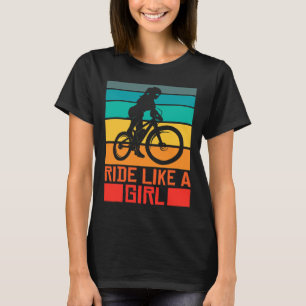 Camiseta Passeio de Bicicleta de Montanha Como Uma Garota M