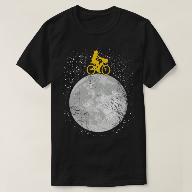 Camiseta Passeio de bicicleta na lua Ideia do presente 2 (Frente do Design)