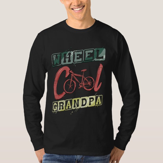 Camiseta Passeio de bicicleta para ciclista avô (Frente)