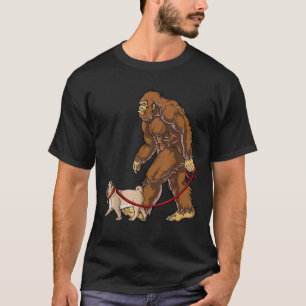 Camiseta Passeio de cachorro Bigfoot Pug Homens Mulheres Sa