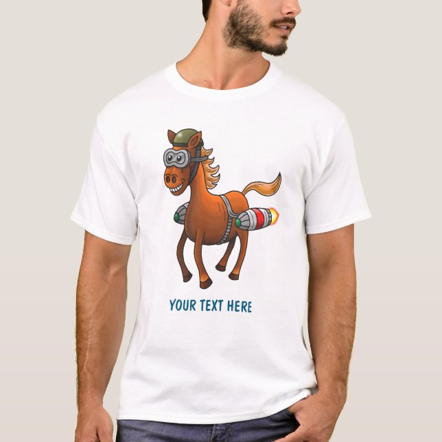 Camiseta Passeio de Foguete do Pônei (Frente)