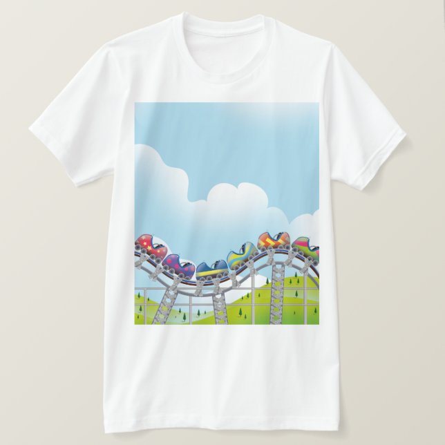 Camiseta Passeio de montanha-russa (Frente do Design)