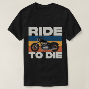 Camiseta Passeio de Moto Custom Vintage Sunset Para Morrer
