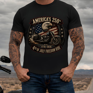 Camiseta Passeio de moto da 250ª liberdade da América