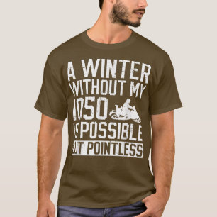 Camiseta Passeio de Moto de Neve e Esportes de Inverno de T