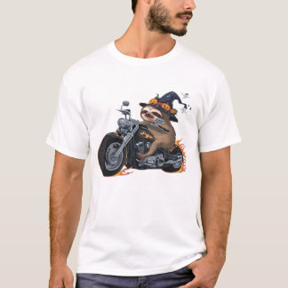 Camiseta Passeio de Moto Preguiçoso Assustador Diversão de