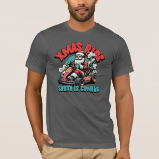 Camiseta Passeio de Natal: Papai Noel está chegando