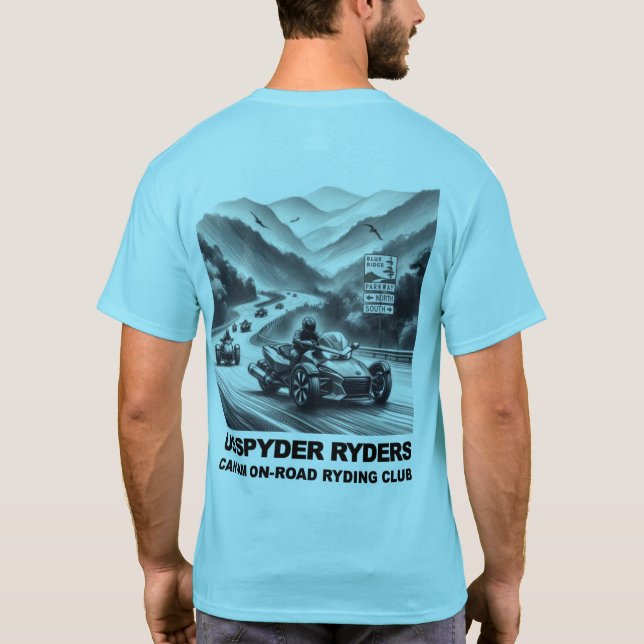 Camiseta Passeio de US Spyder Ryders - Blue Ridge Parkway (Verso)