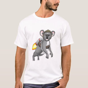 Camiseta Passeio do Rocket Koala no jato pelo ar