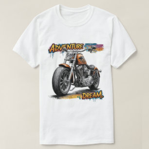 Camiseta Passeio dos Sonhos de Aventura – Motocicleta Chopp