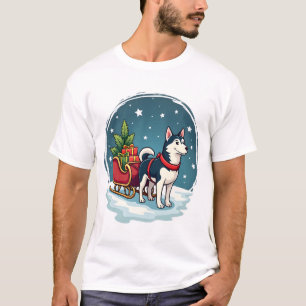 Camiseta Passeio Festivo de Husky