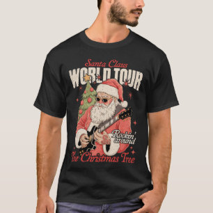 Camiseta Passeio Mundial do Papai Noel Música de Natal Fria