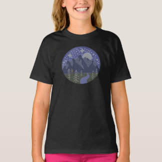 Camiseta Passeio Noturno Estrelado do Pé-Grande | Arte Folc