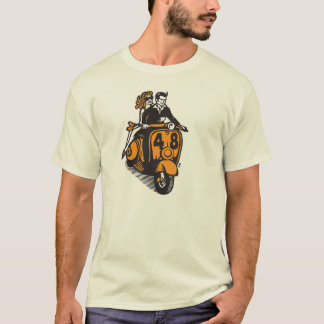 Camiseta Passeio retro do Vespa do vintage