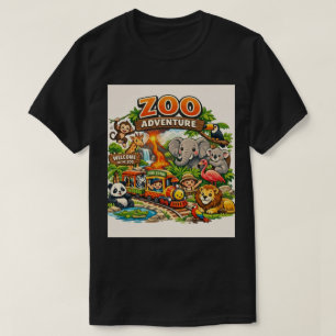 Camiseta Passeio Selvagem: Zoológico Exótico Divertido & Tr