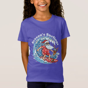 Camiseta Passeios de Surf da Temporada Papai Noel de Surf D