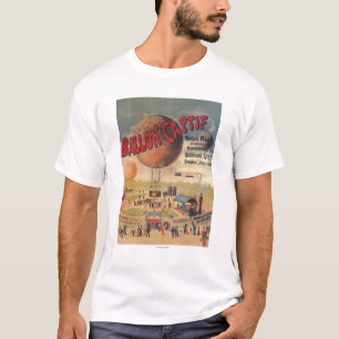 Camiseta Passeios do balão prisioneiro em um poster da