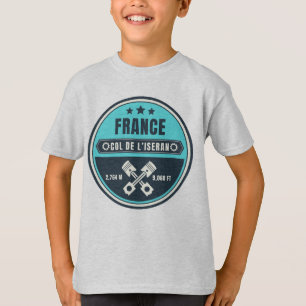 Camiseta Passo comum francês Col de l’Iseran Alpes motobike