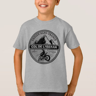Camiseta Passo comum francês Col de l’Iseran Alpes motobike