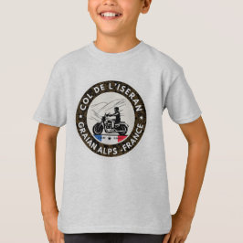 Camiseta Passo comum francês Col de l’Iseran Alpes motobike
