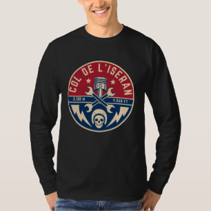 Camiseta Passo comum francês Col de l’Iseran Alpes motobike