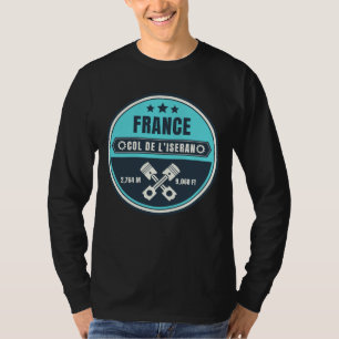 Camiseta Passo comum francês Col de l’Iseran Alpes motobike
