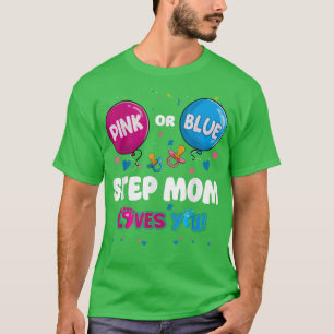 Camiseta Passo cor-de-rosa ou azul do balão Mamãe te ama