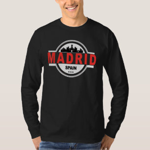 Camiseta Passo da Cidade de Skyline, Espanha de Madrid