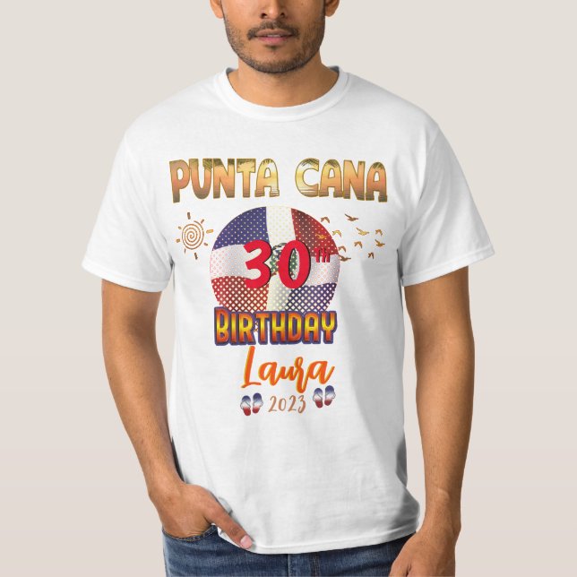 Camiseta Passo de aniversário da República Dominicana do Pu (Frente)