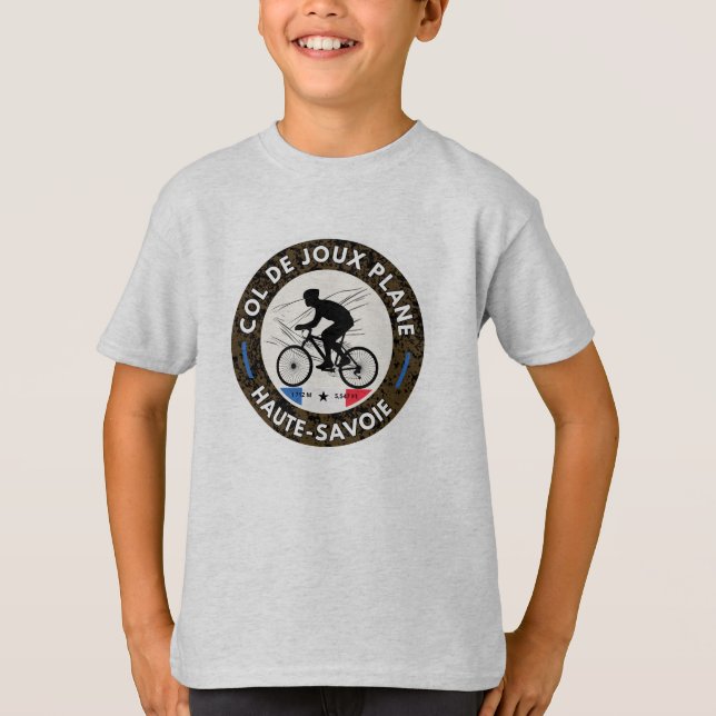 Camiseta Passo de bicicleta Col de Joux Plane french Alpes (Frente)