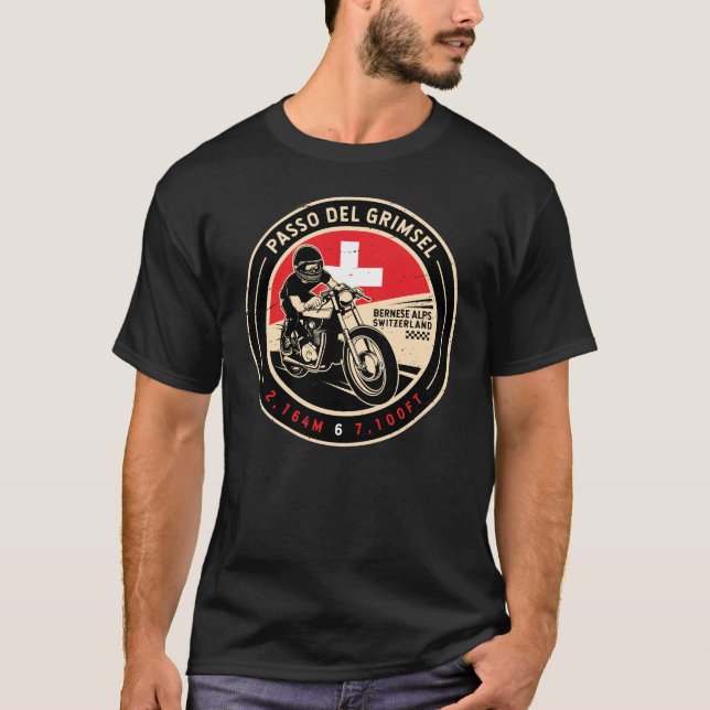 Camiseta Passo Del Grimsel | SUIÇA | Motociclos (Frente)