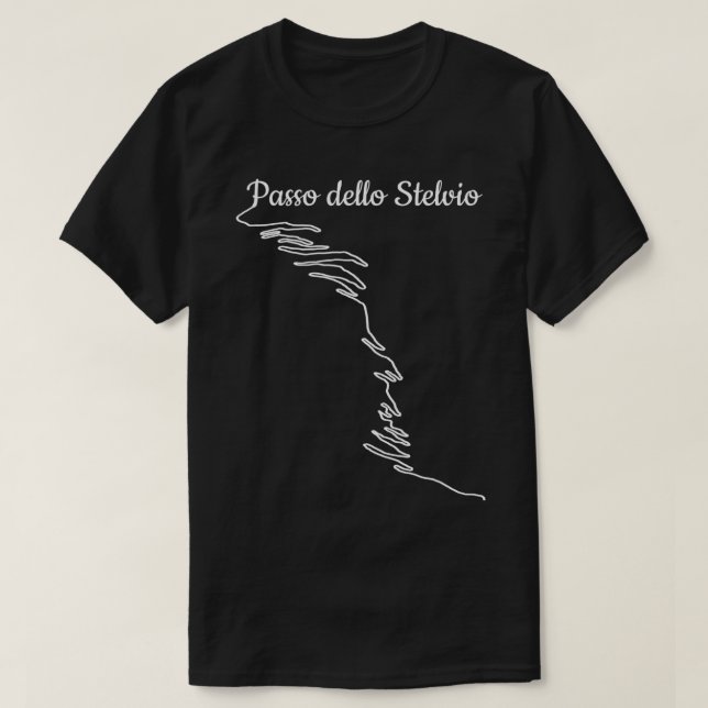 Camiseta Passo dello Stelvio Bike Motorbike e ciclismo (Frente do Design)