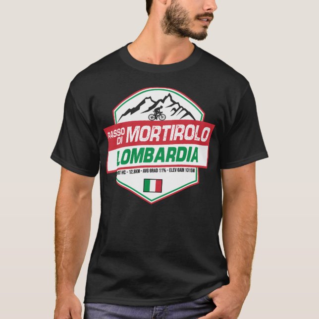 Camiseta Passo Di Mortirolo Ciclismo Itália (Frente)