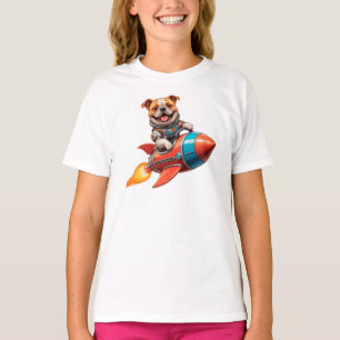Camiseta Passo do foguete Astronauta Inglês - Retroespacial