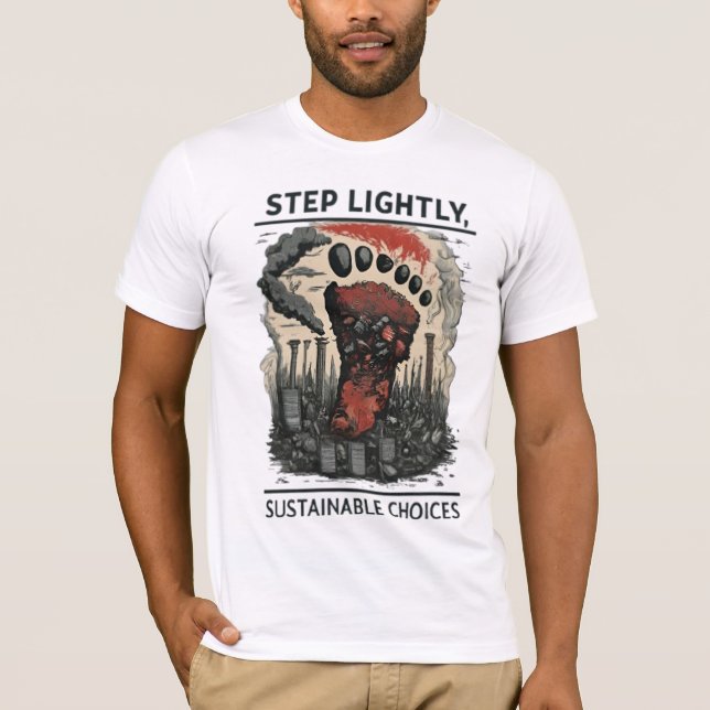 Camiseta Passo leve: escolha soluções sustentáveis (Frente)